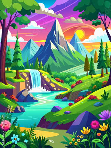 Nature's panorama is a harmonious blend of rugged mountains, tranquil lakes, and vibrant skies.
