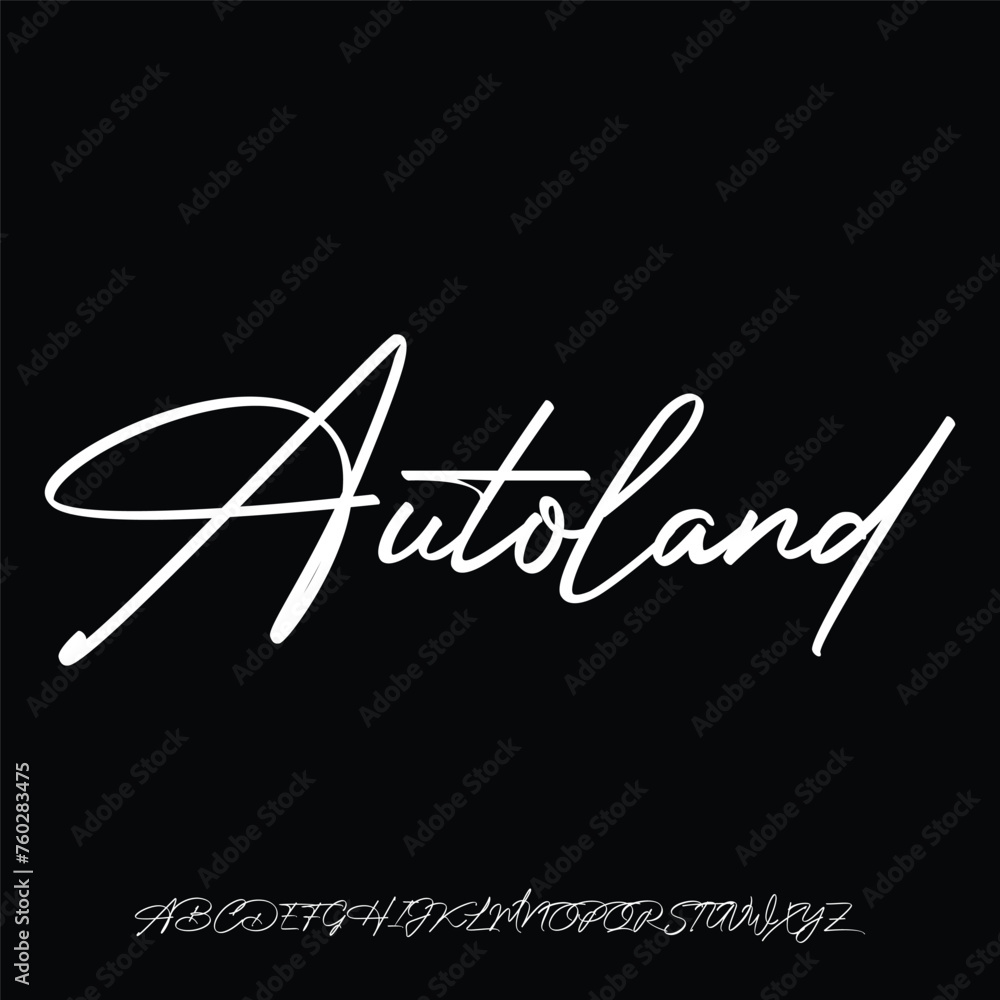 Fototapeta premium modern script alphabet set vector