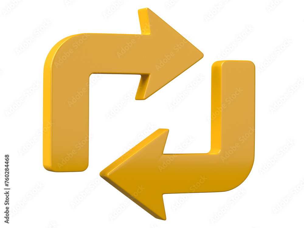 3D Arrow icon Isolated on transparent background 3D Arrow icon Isolated on transparent background