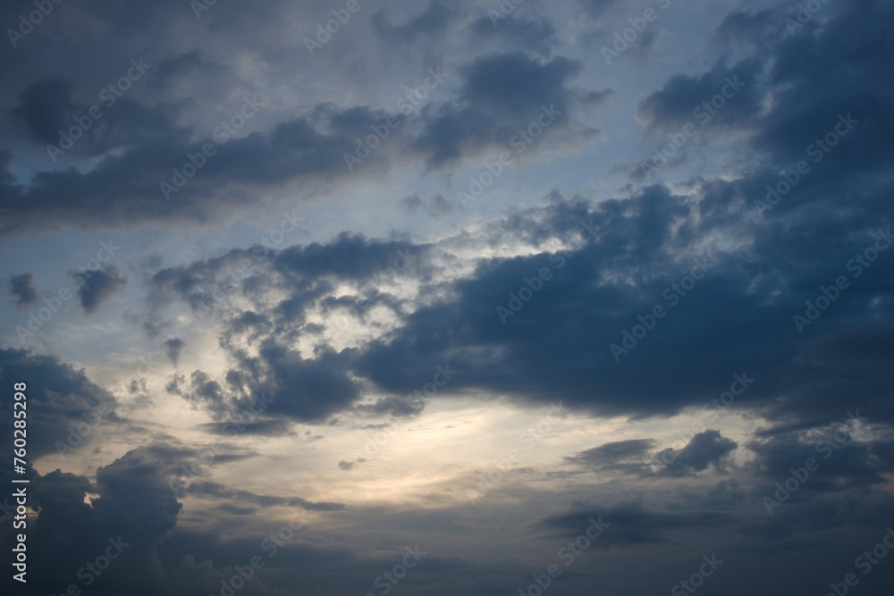 Majestic sky at evening for sky background.