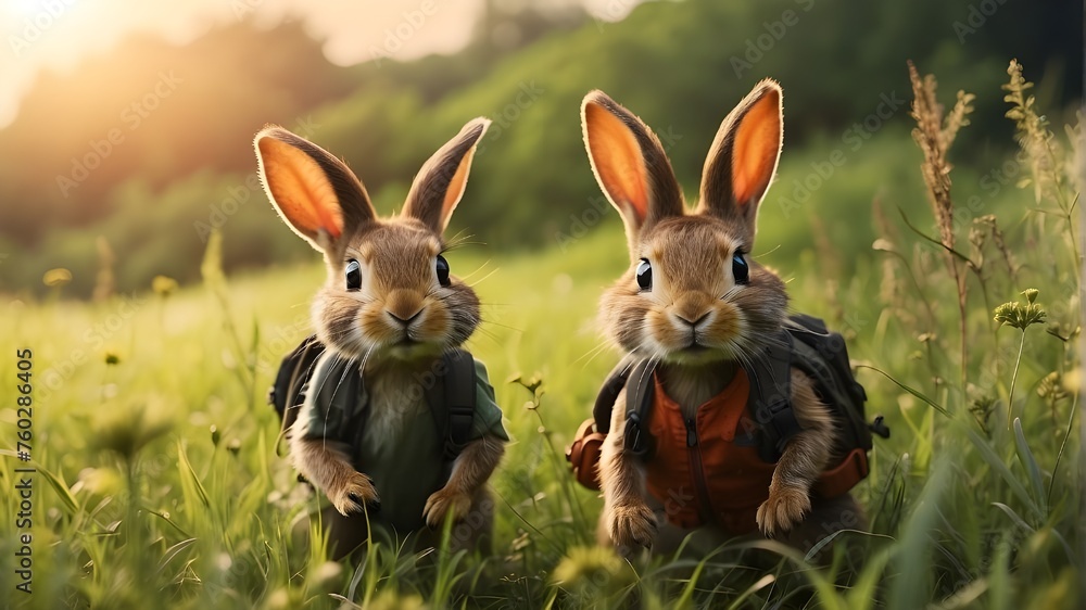 As the sun rose over the meadow, Kiki the little rabbit bounded through ...