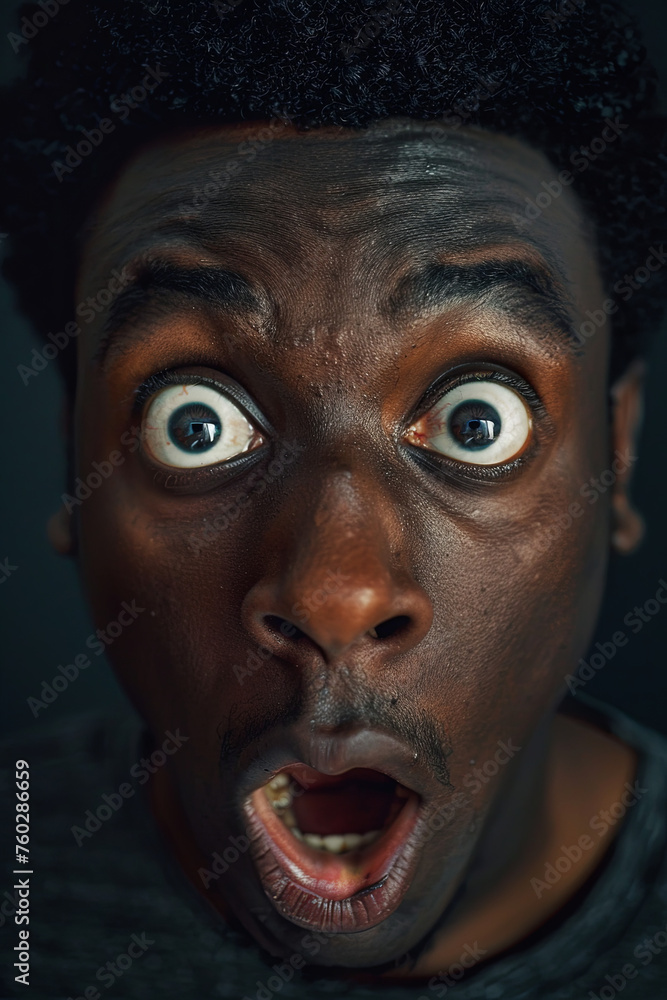 A man with a terrified look A man with a terrified look