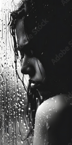 Tristeza retratada como um dia chuvoso do lado de fora da janela © Alexandre