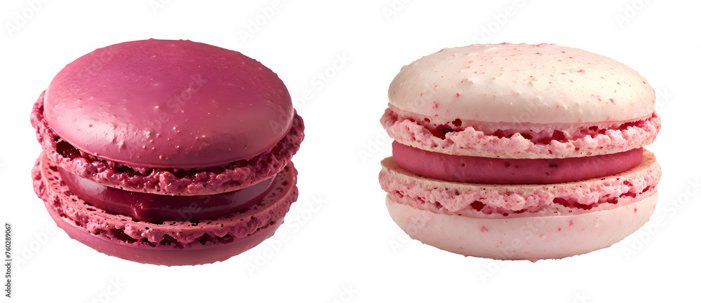 macaroons isolated on transparent background