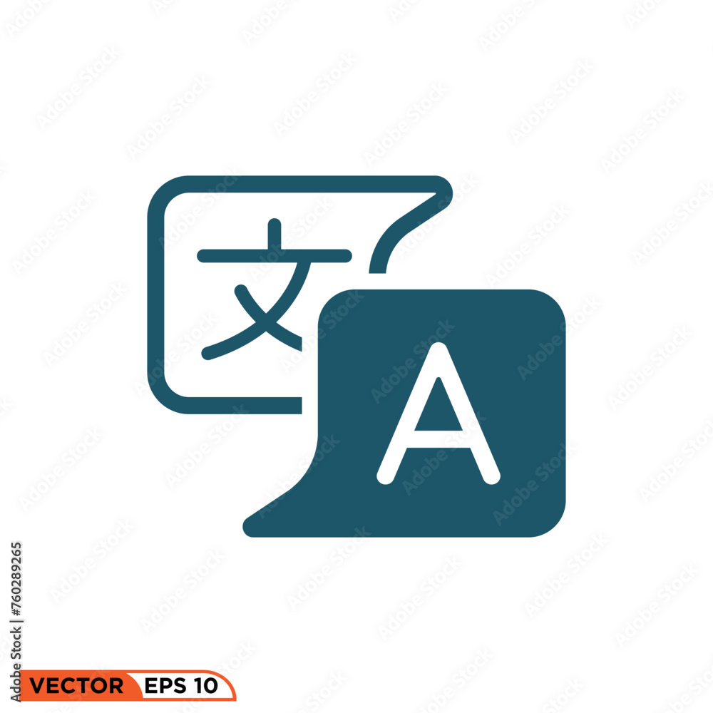 Translation icon design vector graphic of template, sign and symbol Translation icon design vector graphic of template, sign and symbol
