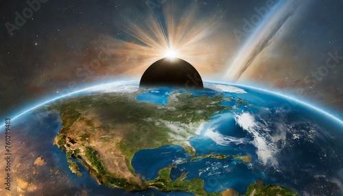 earth in space  earth and moon  an artist s rendering of a distant object in space  a digital rendering