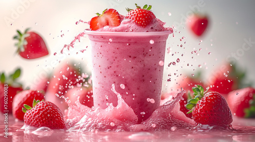 Strawberry juice drink 