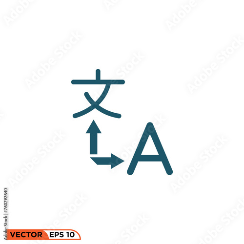Translation icon design vector graphic of template, sign and symbol