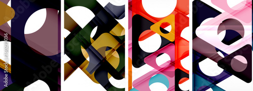 Abstract background set, showcasing a dynamic interplay of triangles. Fusion of modern design and geometric allure