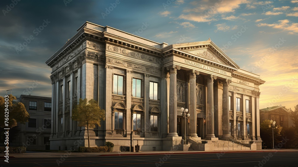 Obraz premium architecture business museum building illustration design culture, entrepreneurship finance, marketing leadership architecture business museum building
