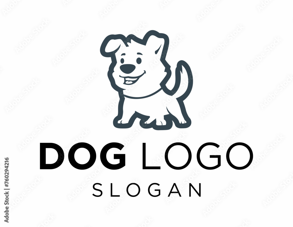 Logo about Dog created using the CorelDraw application. on a white background. Logo about Dog created using the CorelDraw application. on a white background.