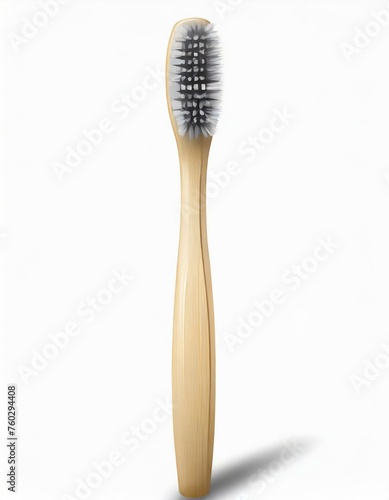 wooden brush isolated on white