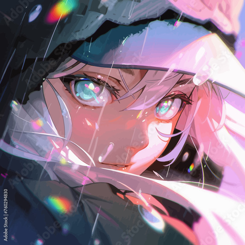 girl in anime illustration