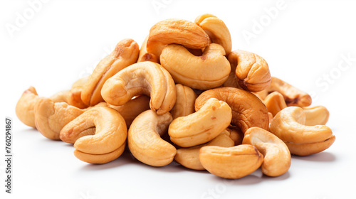 cashew nuts isolated on white photo