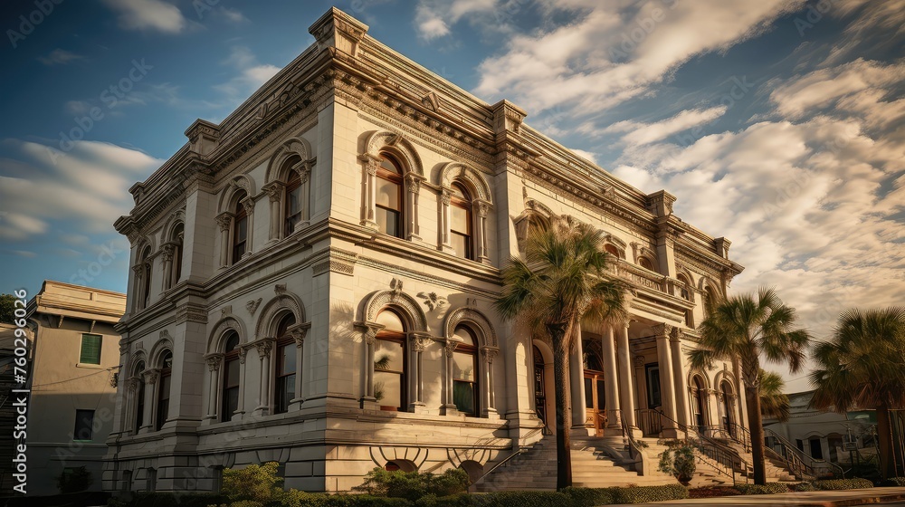Obraz premium artifacts historic museum building illustration preservation history, culture restoration, gallery tour artifacts historic museum building