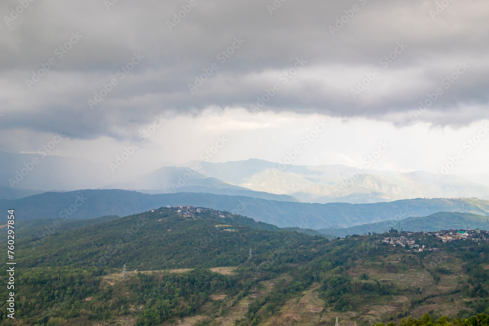 Beautiful landscape view and mountain of Kohima village, nagaland in India Beautiful landscape view and mountain of Kohima village, nagaland in India