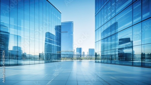 modern blue office building illustration design glass, corporate urban, business facade modern blue office building