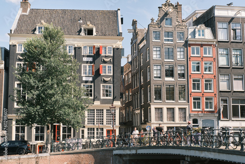 Fototapeta Naklejka Na Ścianę i Meble -  Amsterdam city canal street landscape