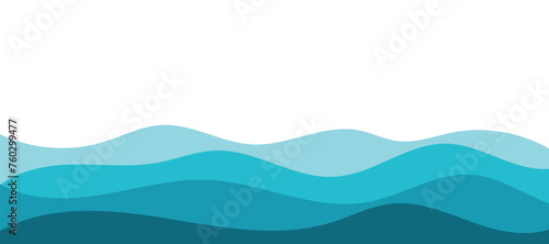 sea waves layer vector background illustration. sea beach vector illustration