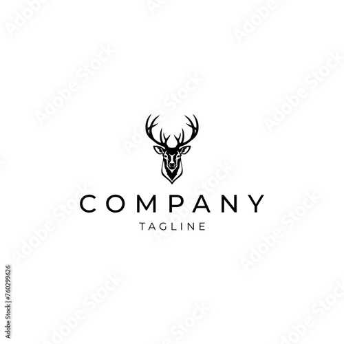 Deer logo vector icon design