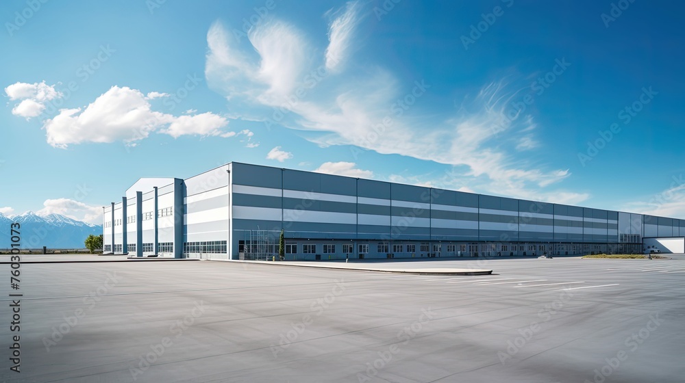 supply business warehouse building illustration facility receiving, organization management, operations automation supply business warehouse building