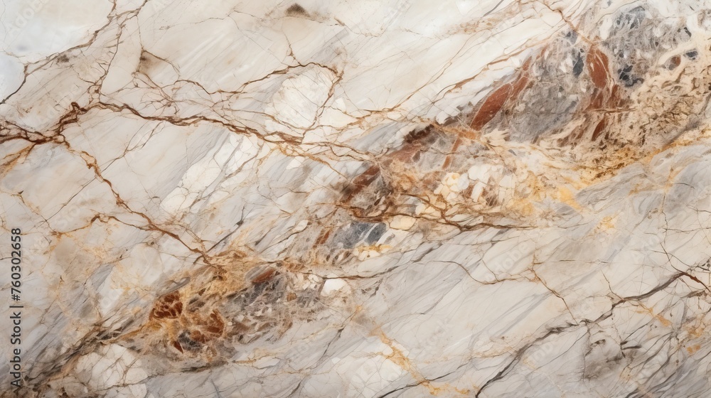 Fototapeta premium Elegant Marble Slab with Stunning Brown and White Veining Design, Luxurious Stone Texture Background