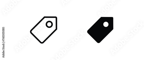 Shopping tags line icon. Special offer sign. Discount percent coupons, sale icon, price icon vector symbol logo illustration line editable stroke flat design style isolated on white