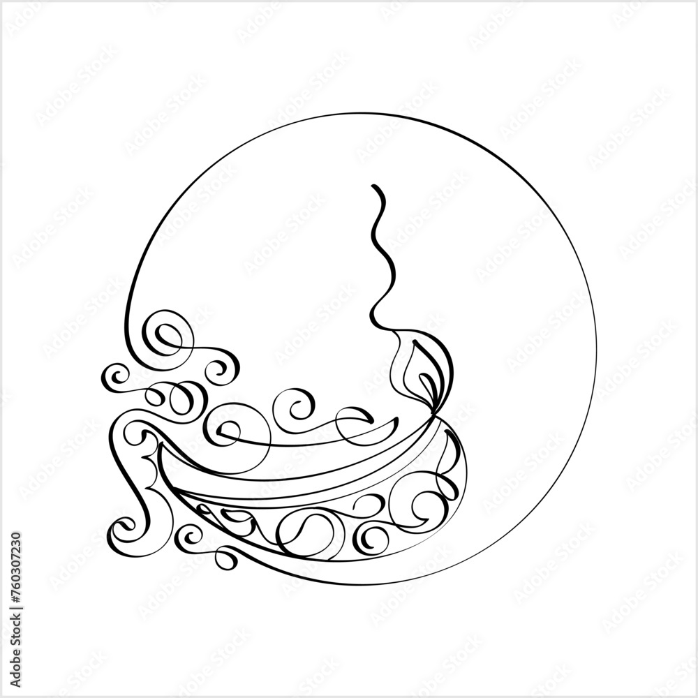 Diwali Diya Pen Ink Style M_2104002 Diwali Diya Pen Ink Style M_2104002