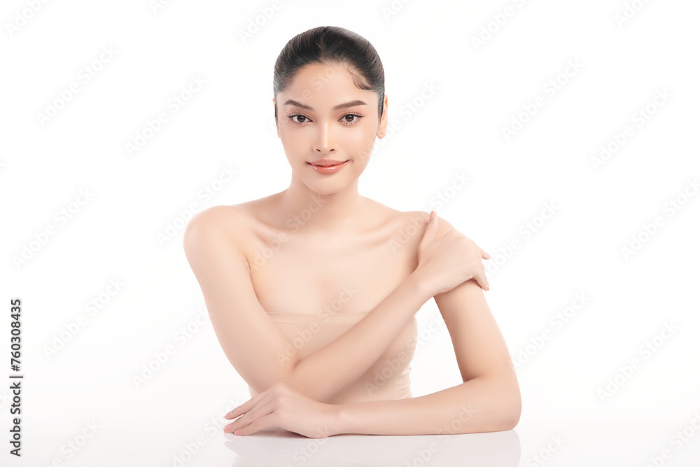 Beautiful young asian woman with clean fresh skin on white background, Face care, Facial treatment, Cosmetology, beauty and spa, Asian women portrait. Beautiful young asian woman with clean fresh skin on white background, Face care, Facial treatment, Cosmetology, beauty and spa, Asian women portrait.