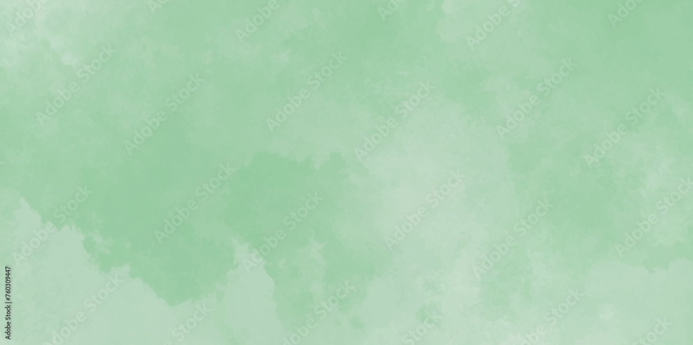 Abstract blue color clouds background, Vibrant clear blue sky with puffy and blurry natural clear clouds, grunge light mint green watercolor background clouds texture backdrop.	