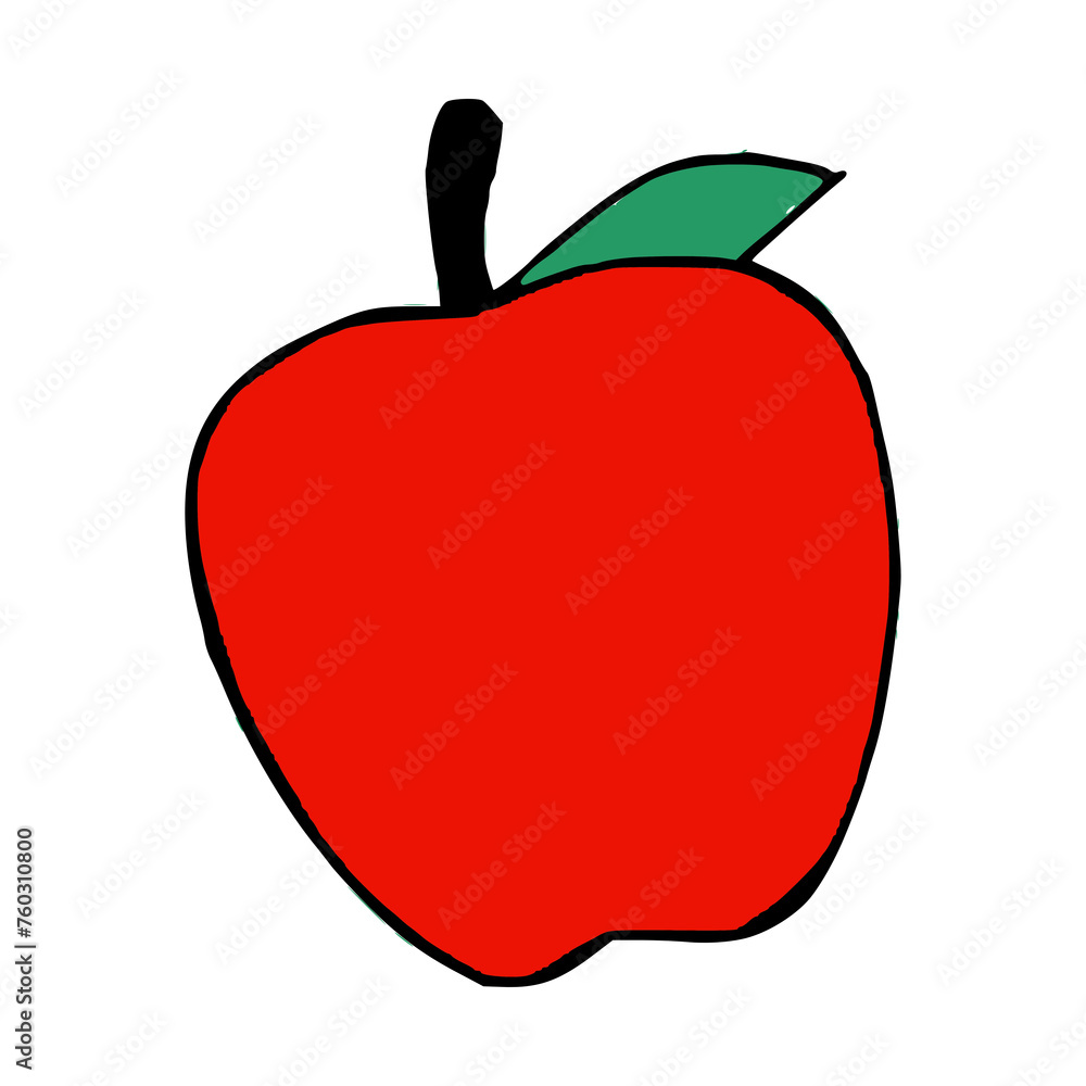 red apple illustration on white background. red apple illustration on white background.