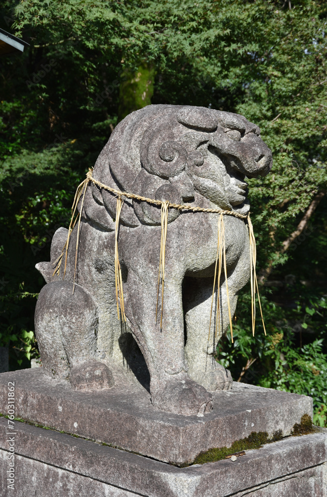 大石神社　狛犬　京都市山科区西野山