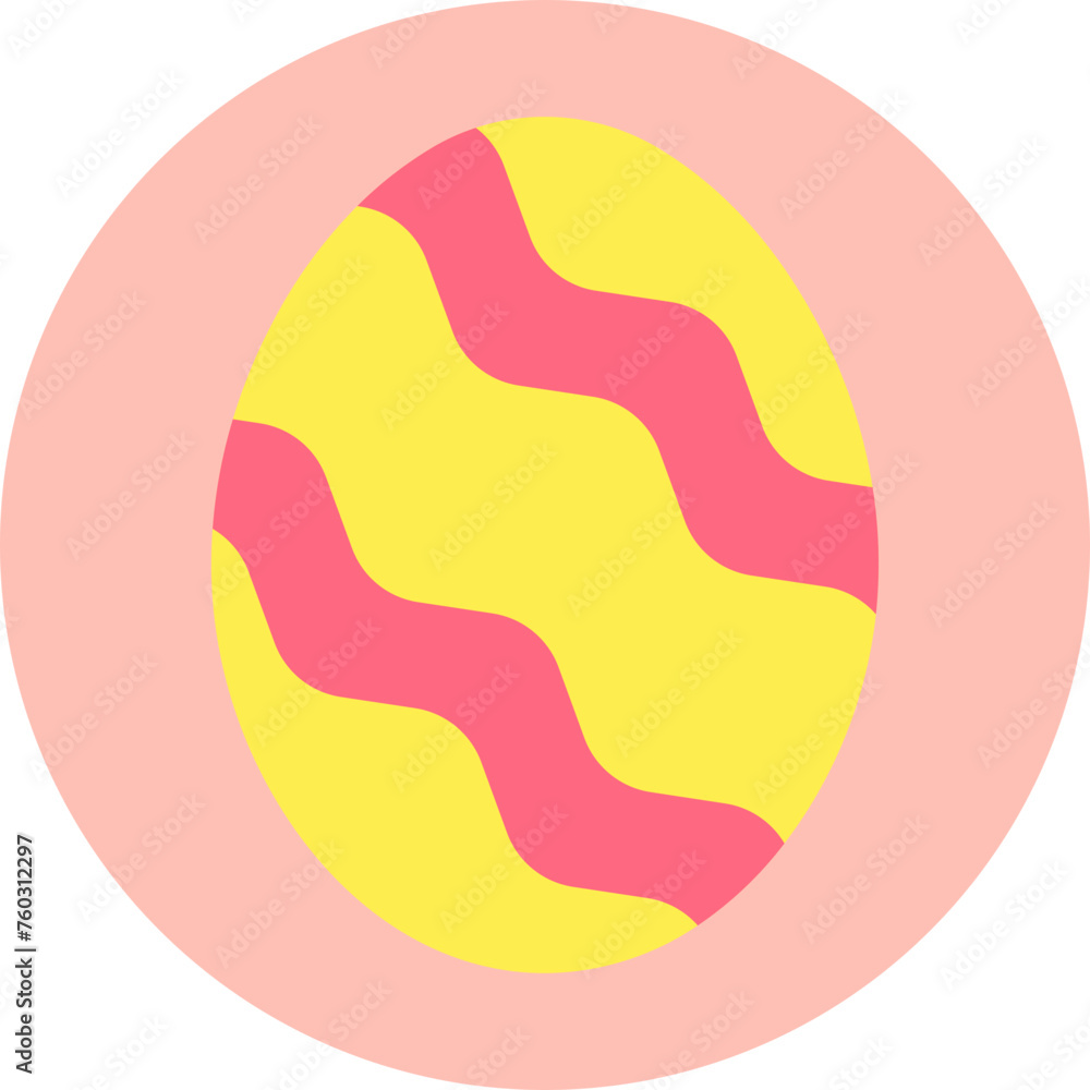 Easter Egg Block Flat Style Easter Egg Block Flat Style