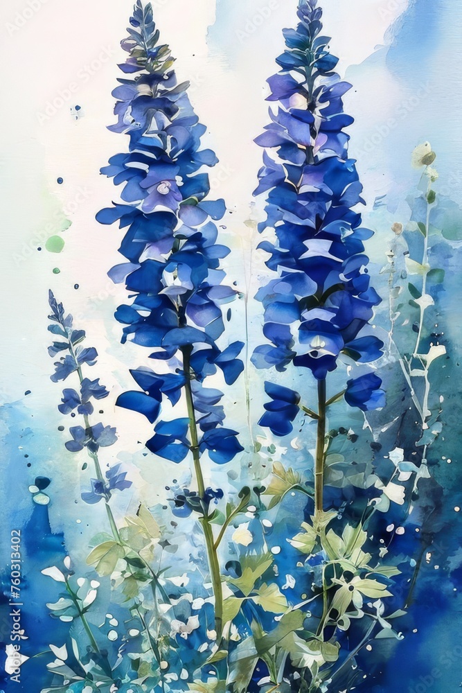 the delphinium flower isolated on white background AI Generative the delphinium flower isolated on white background AI Generative