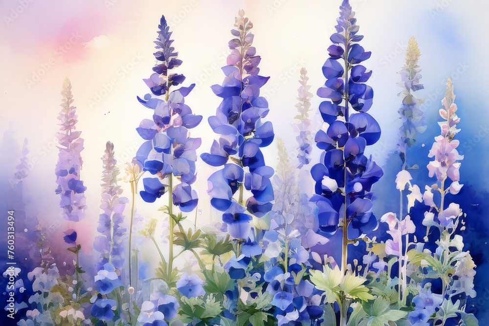 the delphinium flower isolated on white background AI Generative the delphinium flower isolated on white background AI Generative