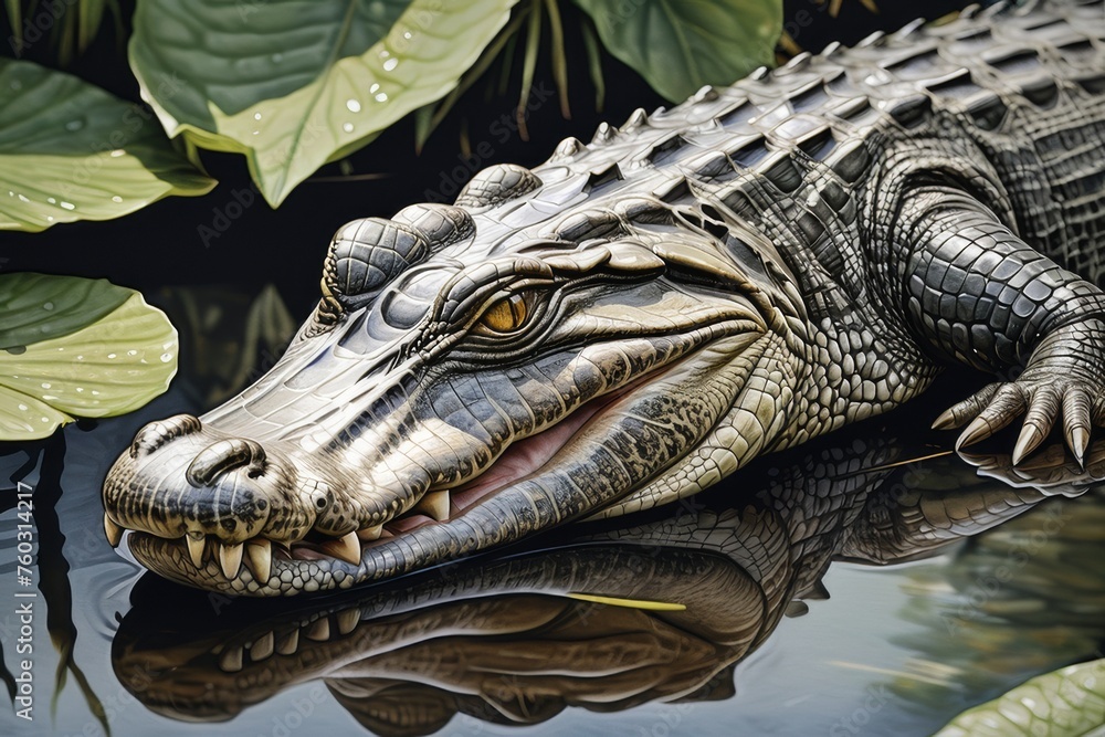 Obraz premium the creature with a crocodile head
