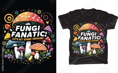 Mushroom t-shirt design photo