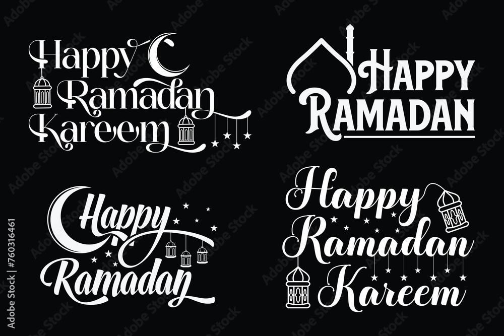 Happy Ramadan Typography Happy Ramadan Typography Vector, Islamic Calligraphy Happy Ramadan Vector, Happy Ramadan Kareem, Happy Ramadan Mubarak, Islamic Calligraphy, Modern Islamic Typography