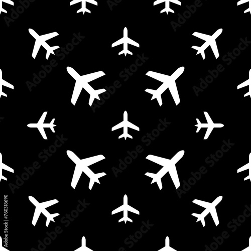 Airplane Icon Seamless Pattern Y_2306001