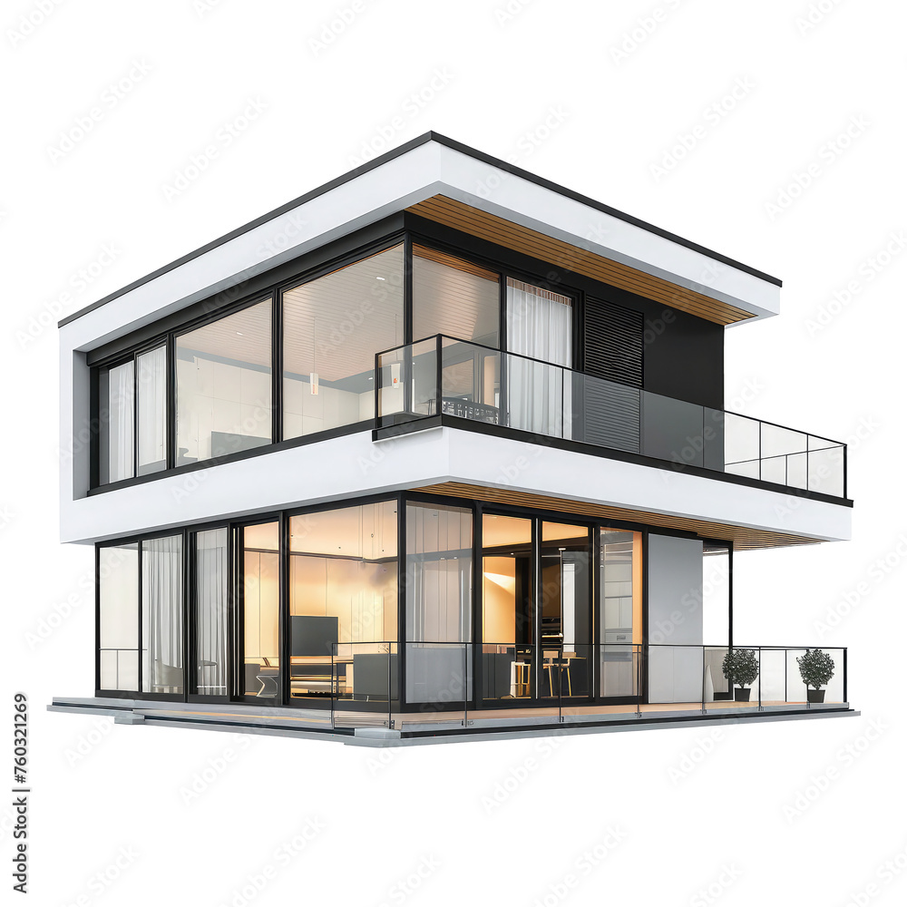 Beautiful home style modern isolated on white Beautiful home style modern isolated on white