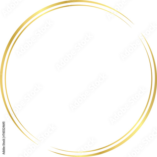 Vector of Christmas Gold Circle Border, Gold Circle Images, Gold Simple Circle Frame