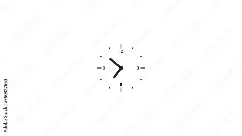 Animated Time Clock Moving on white background. 4k video Animated Time Clock Moving on white background. 4k video