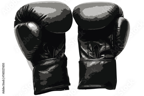 Boxing gloves black silhouette