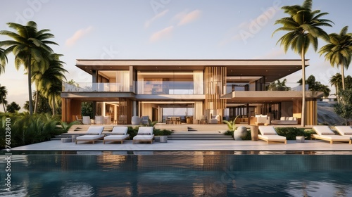 spacious contemporary mansion building illustration elegant innovative, sustainable technology, grand opulent spacious contemporary mansion building