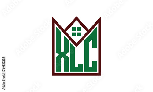 XLC initial letter real estate builders logo design vector. construction, housing, home marker, property, building, apartment, flat, compartment, business, corporate, house rent, rental, commercial photo