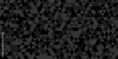 Abstract black and white background. Abstract geometric pattern gray and black Polygon Mosaic triangle Background, business and corporate background.