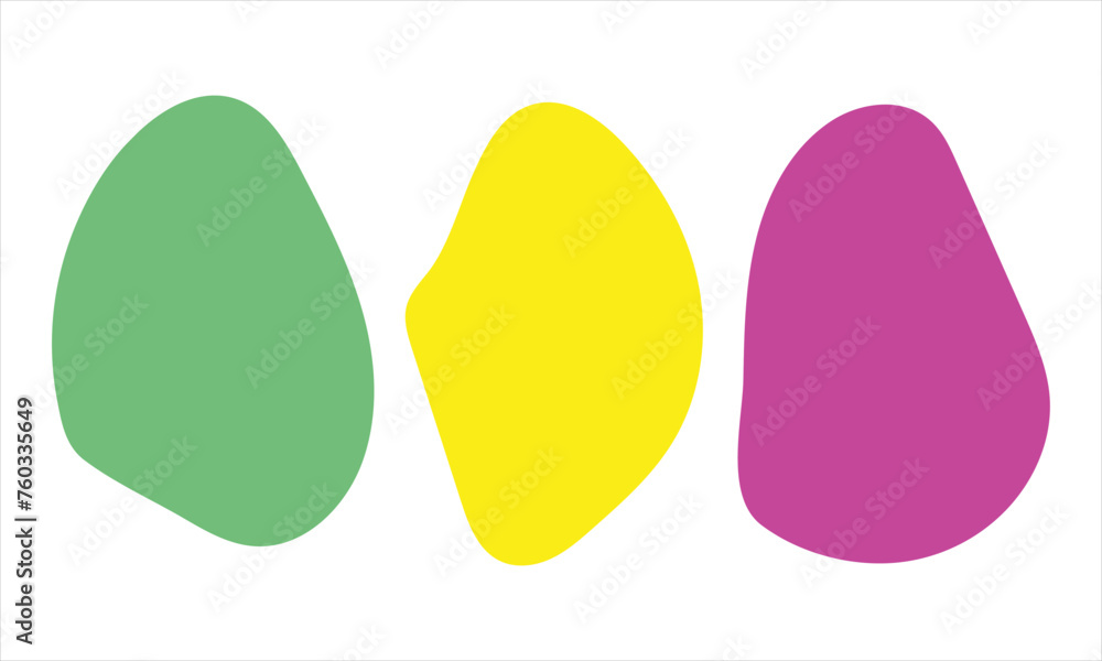 Fluid blob shape vector for abstract design. set banner simple shape template for presentation, flyer, isolated on white background Fluid blob shape vector for abstract design. set banner simple shape template for presentation, flyer, isolated on white background