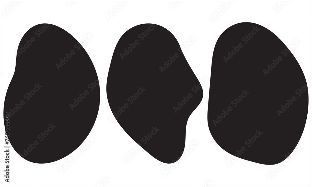 Fluid blob shape vector for abstract design. set banner simple shape template for presentation, flyer, isolated on white background Fluid blob shape vector for abstract design. set banner simple shape template for presentation, flyer, isolated on white background