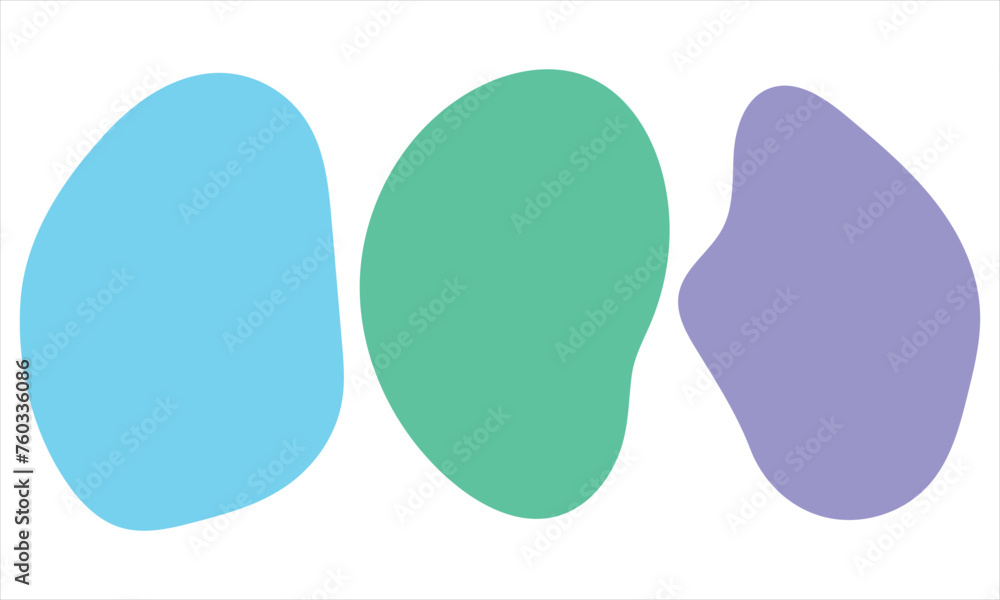 Fluid blob shape vector for abstract design. set banner simple shape template for presentation, flyer, isolated on white background Fluid blob shape vector for abstract design. set banner simple shape template for presentation, flyer, isolated on white background