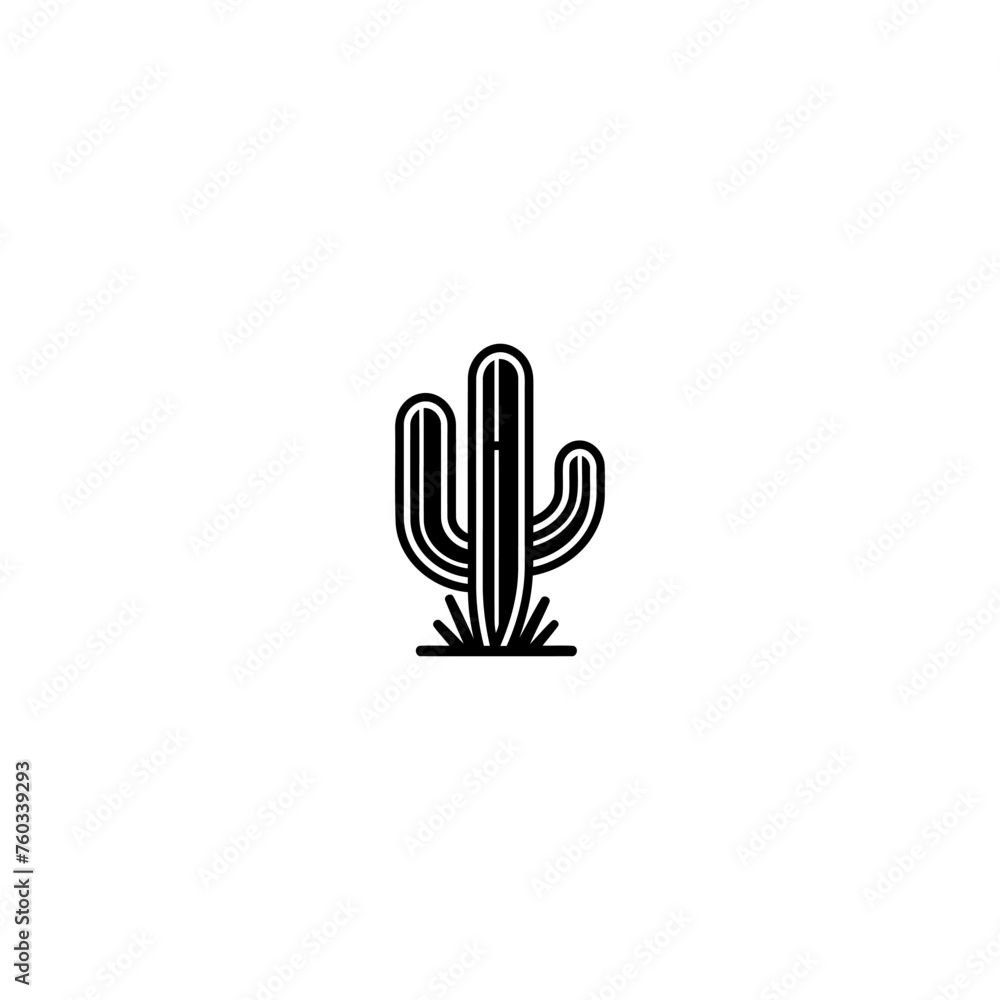 Cactus logo vector icon design flat Cactus logo vector icon design flat